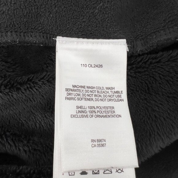 Mountain Hardwear Womens M Medium Solid Black Fleece Jacket Full-Zip - Picture 7 of 8